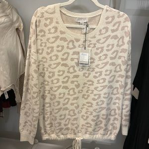 Barefoot Dreams Leopard Slouchy Pullover